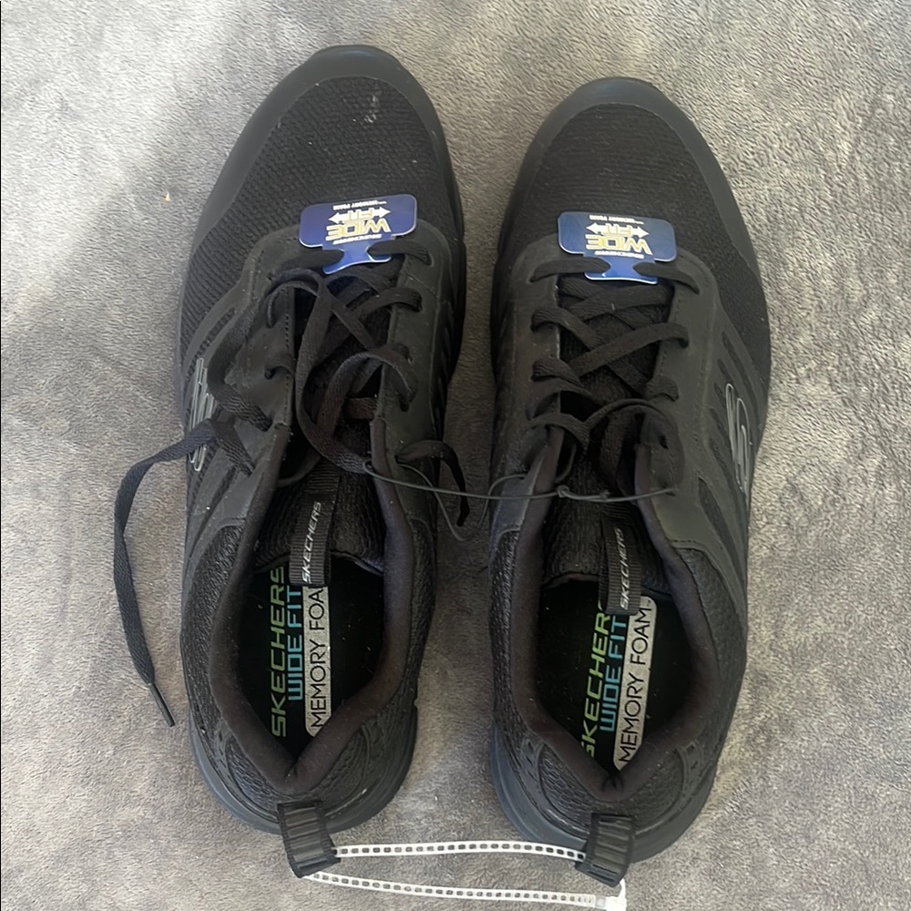 Skechers Men's Black Extra Wide Athletic Shoes